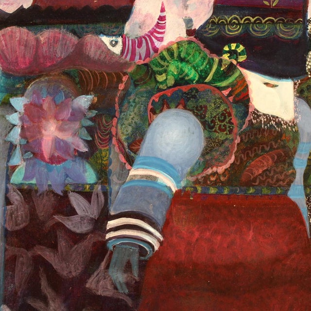 Simonetta Carpini, Masked Figures, 1980, Mixed Media For Sale - Image 13 of 16