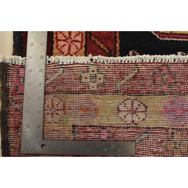 Ardabil Runner 3’9” X 9’7” Blue Wool Vintage Tribal Hand-Knotted Oriental Rug For Sale - Image 15 of 15