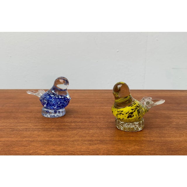 1970s Vintage Glass Bird Sculptures, Set of 2 For Sale - Image 5 of 18