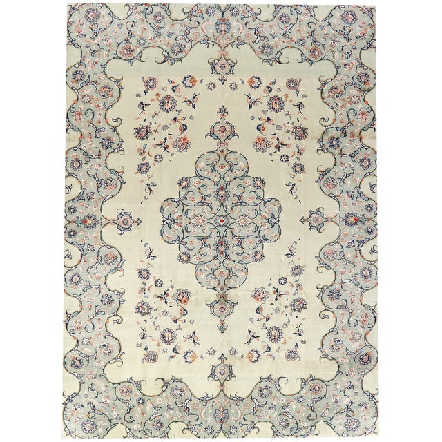 Vintage Kashan Rug, 2000s For Sale