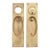 Pair of Vintage Brass Pocket Door Pulls With Lock Insert For Sale