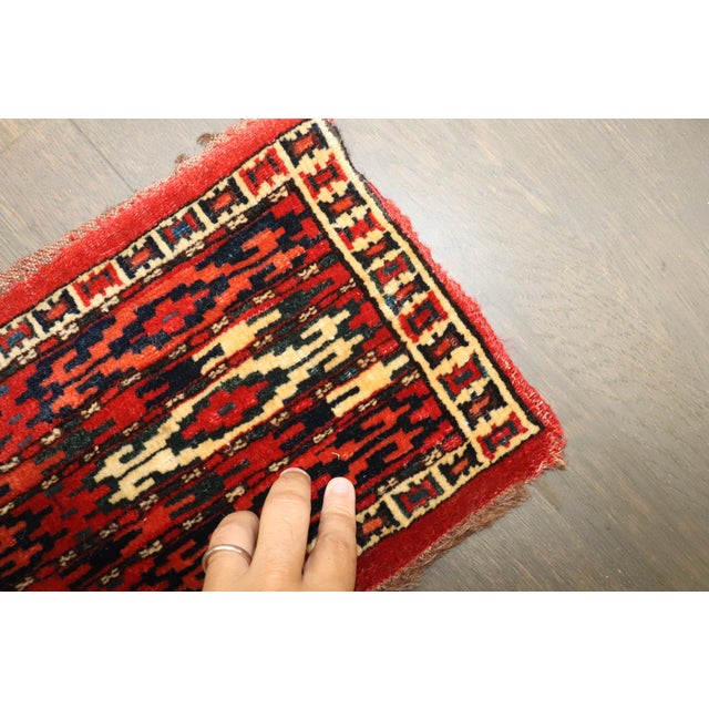 Tribal Antique Zabihi Collection Turkeman Tekke Rug - 0'10" x 1'9" For Sale - Image 4 of 5