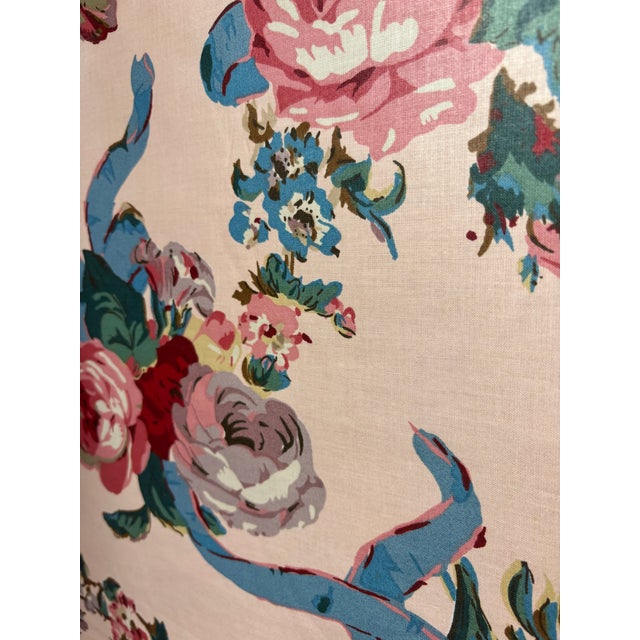 Textile 17 Yards of Floral Fabric From Brunschwig & Fils in Pinks, Blues, Purples and Brown. For Sale - Image 7 of 7