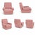 Contemporary Mid-Century Dusty Pink Modular Sofa Armchair from Heals For Sale - Image 3 of 4