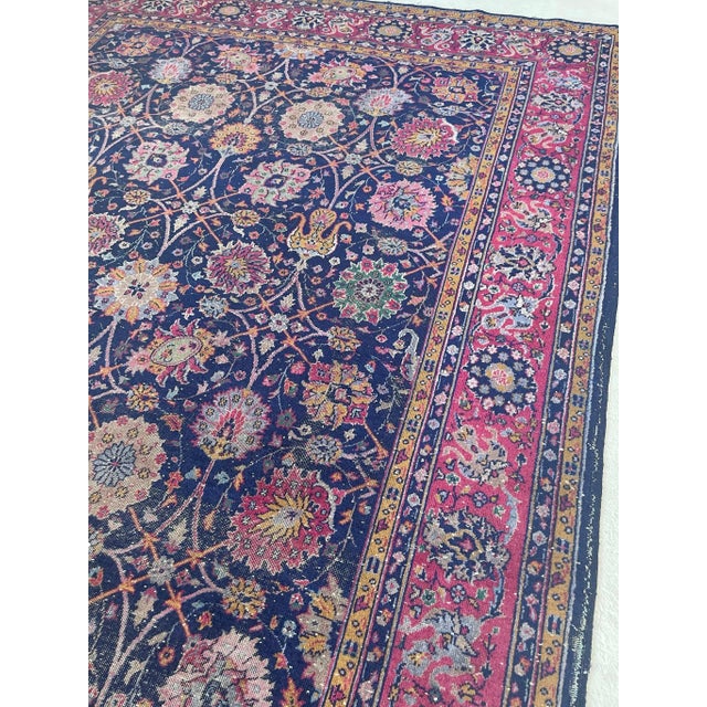 Vintage Turkish Tabriz Design Rug - 9.3 X 12.2 For Sale In Milwaukee - Image 6 of 12