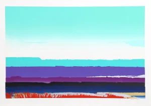 Joseph Grippi, Green Sky, Abstract Landscape Monoprint