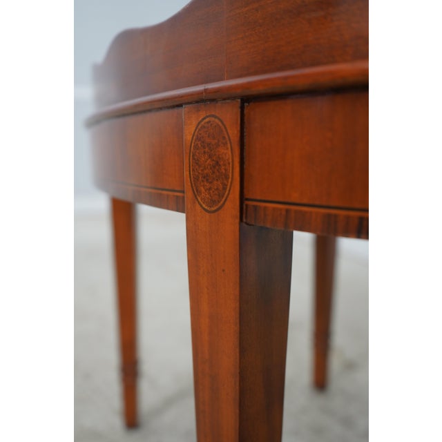 Maitland Smith Mahogany Oval Butlers Table For Sale - Image 14 of 16