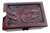 Vintage Chinese Carved Rosewood Box With Stone Inlays & Lotus Fish Motif - Jewelry/Keepsake Box For Sale