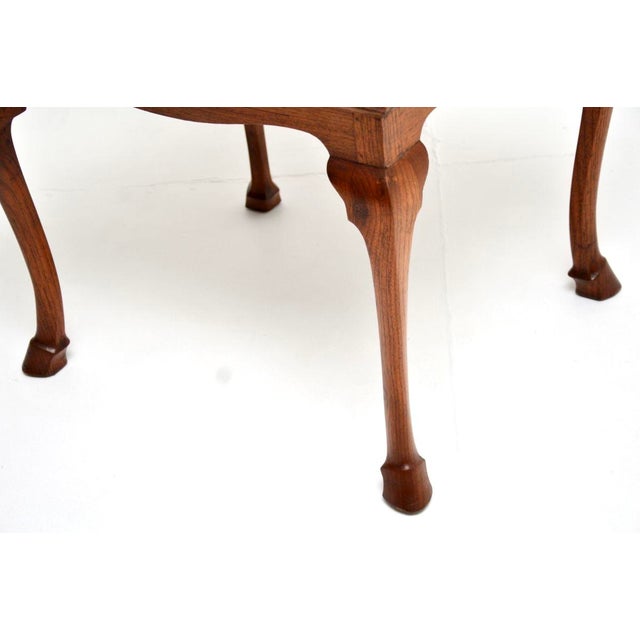 Brown Antique Burr Walnut Coffee Table, 1920 For Sale - Image 8 of 9