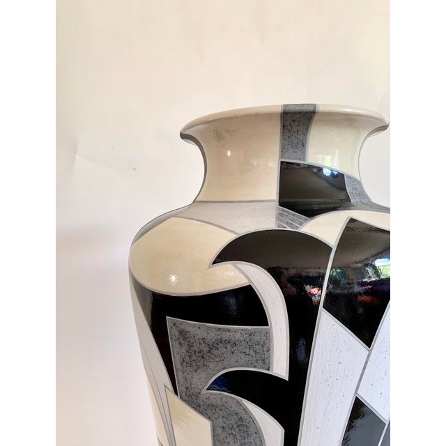 Monumental Ceramic Floor Vase For Sale - Image 10 of 11