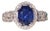 The Credenza: Natural Sapphire and Diamond Ring in White Gold For Sale