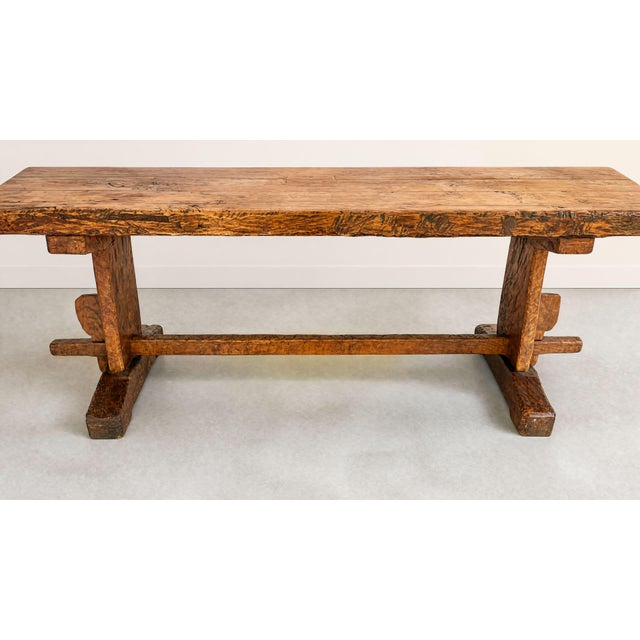 18th Century Rustic Trestle Table For Sale In Charleston - Image 6 of 12