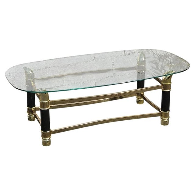 Italian Faux Tusk Glass Coffee Table, 1980s For Sale - Image 5 of 15