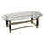 Italian Faux Tusk Glass Coffee Table, 1980s For Sale - Image 5 of 15