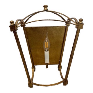 Pair of Visual Comfort Thayer Brass Sconces For Sale