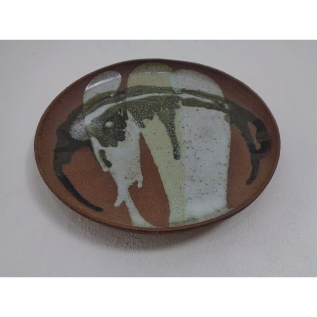 Large Ceramic Wall Plate from G.P. Studio, Denmark, 1960s For Sale - Image 6 of 10