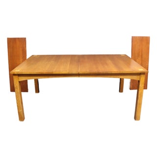 Stickley Harvey Ellis Mission Oak Extension Dining Table With Two Leaves For Sale