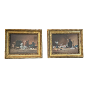A Pair of Still Lives, Signed Lelong, Early 19th Century