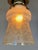 Antique Flush Ceiling Light With Iridescent 1910 Shade For Sale - Image 4 of 5