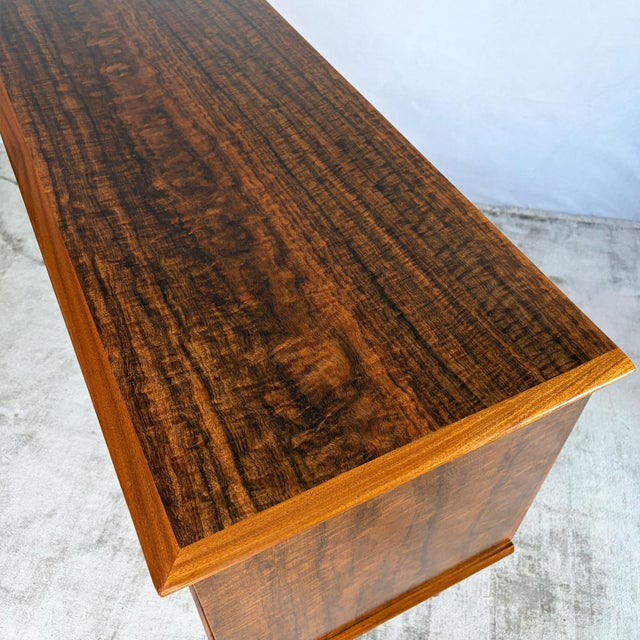Figured Walnut Sideboard by Alfred Cox, 1960s For Sale - Image 13 of 16