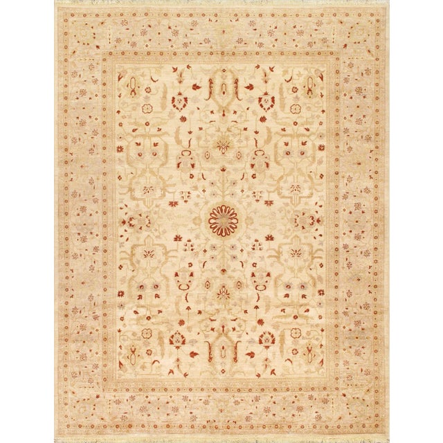Textile Pasargad Home Ziegler Sul Lamb's Wool Area Rug, 9' 3" X 12' 2", Ivory For Sale - Image 7 of 7