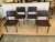 Jens Risom Style Woven Leather Strap Dining Armchairs -Set of 4 For Sale - Image 13 of 13