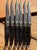 Metal Late 20th Century French Laguiole Steak with Black Handles and Cutting Board Knife Set - 7 pcs For Sale - Image 7 of 16