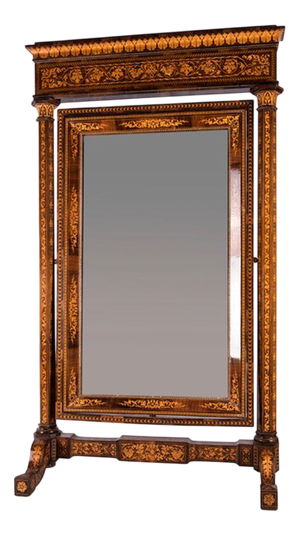 Italian Inlaid Psyche Mirror, Northern Italy, 1830