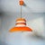 Space Age Scandinavian Modern Orange Metal Light Fixture, 1970s For Sale - Image 4 of 15