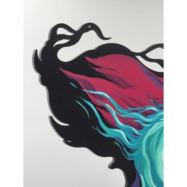 Rare Ltd Edition Bonnie Leibowitz Hand Painted Acrylic on Cast Iron 26/50. 24 In For Sale - Image 12 of 12