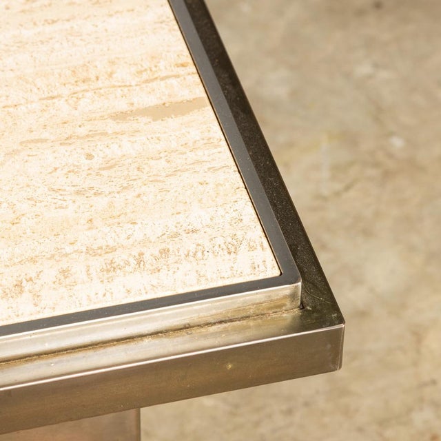 Bronze and Marble Side Tables from Belgo Chrom / Dewulf Selection, 1970s, Set of 2 For Sale - Image 17 of 18