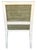 Directoire Style Nancy Corzine White Painted Green Chenille Upholstered Arm Chair - 1 of 6 Available. Freshly upholstered...