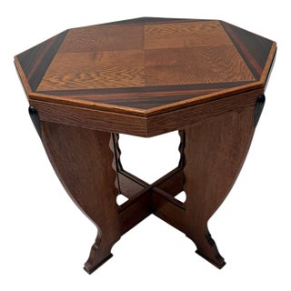 Art Deco Amsterdamse School Coffee Table in Oak, 1920s For Sale