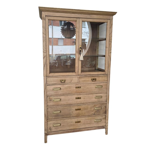 Hand crafted chestnut wood display cabinet fully restored and transformed. A beautiful display case that allows us to show...