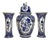 Large Royal Sphinx Blue Garniture Set by Boch Delft, 20th Century, Set of 3 For Sale