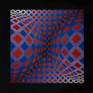Victor Vasarely, ONDOCTRO X, Etching