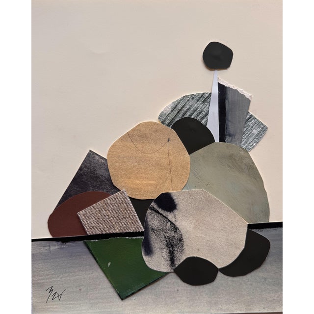 "Vessel 3" Original Mixed-Media Framed Collage on Paper by Zac Woodiel For Sale - Image 9 of 11