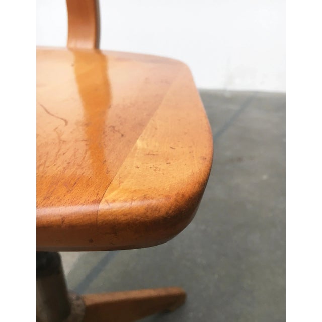Mid-Century German Wooden Swivel Chair from Sedus For Sale - Image 6 of 18