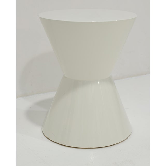 Modern Minotti Cesar Table in White Shiny Lacquer For Sale - Image 3 of 6