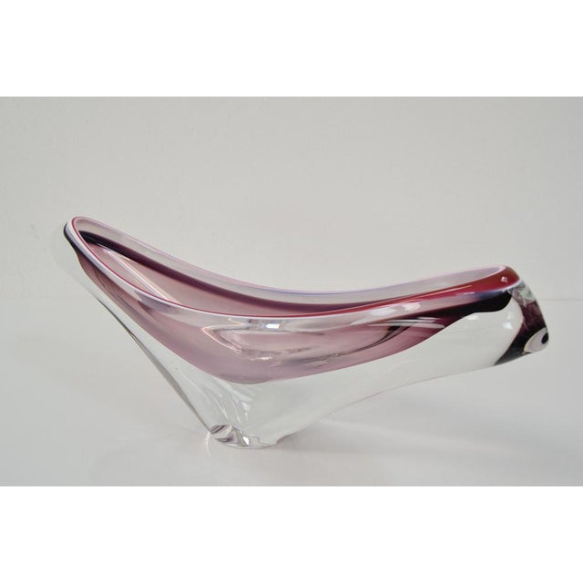 Mid-Century Glass Bowl by Josef Hospodka for Chribska, 1960s For Sale - Image 11 of 14