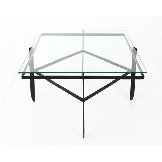 Iron and Glass Diamond Coffee Table For Sale - Image 4 of 7