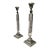 ( Set of 2 ) Antique Acrylic & Metal Candlesticks For Sale