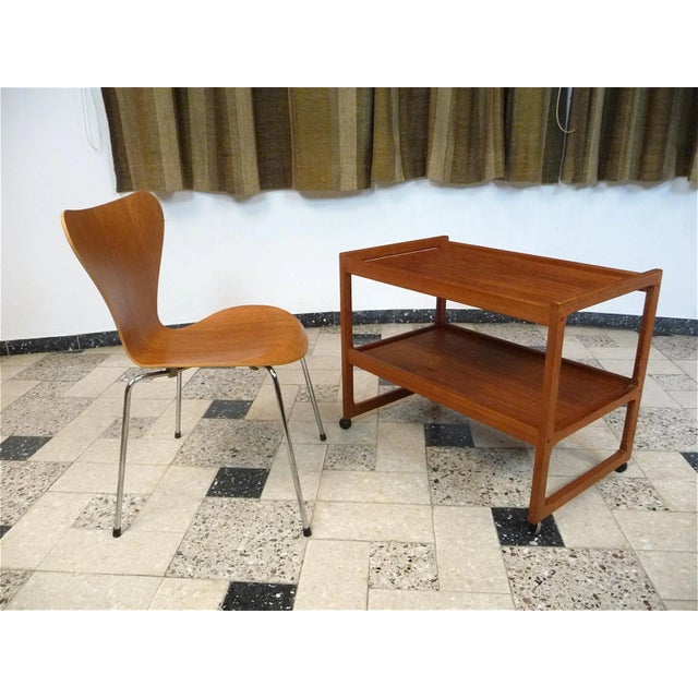 Mid-Century Modern Danish Teak Tea Trolley, 1960s For Sale - Image 3 of 11