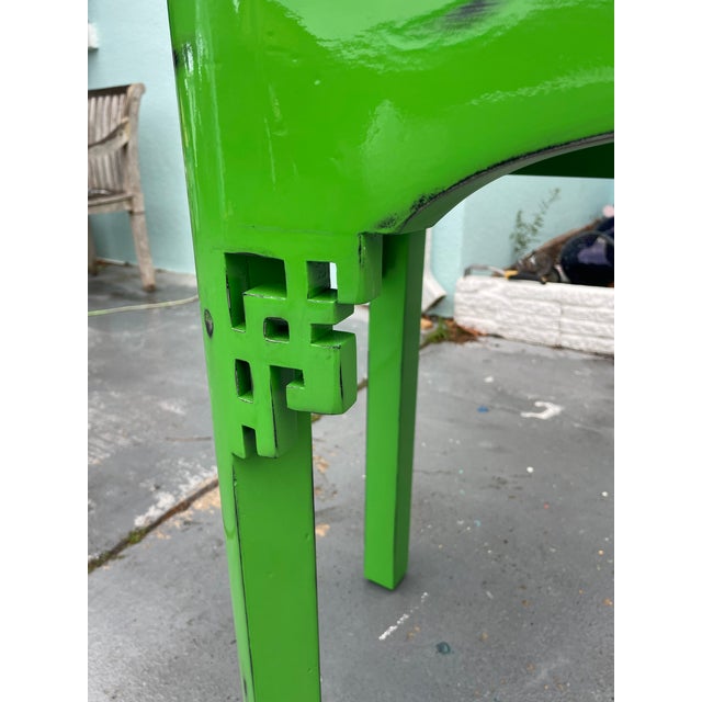 Wood Chinese Chippendale Style Lacquered Console by Minton-Spidell For Sale - Image 7 of 12