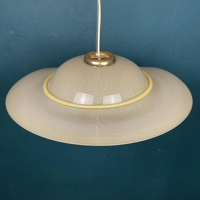 Murano Pendant Lamp in Shape of Wide Brim Hat, Italy, 1970s For Sale - Image 15 of 17