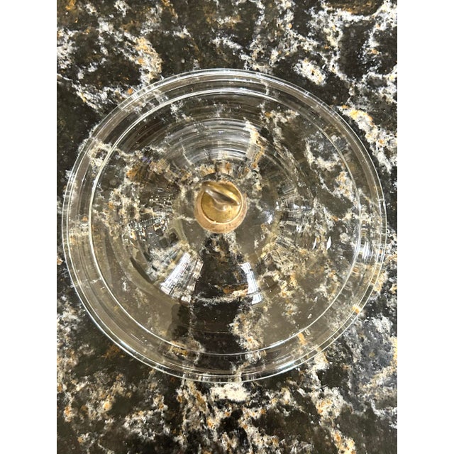 Vintage, Brass and Blown Glass, Hurricane Wall Sconces, With Smoke Bells, by Chapman - Pair For Sale - Image 10 of 12