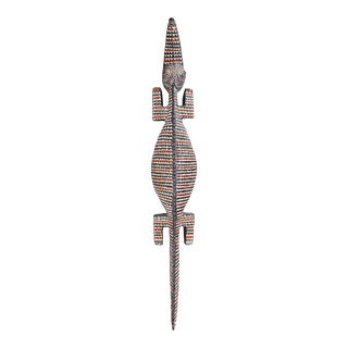 African Life Size Crocodile Nuna Bobo Burkina Faso 79" W For Sale