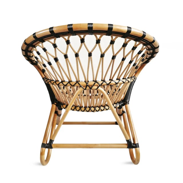 2020s Bamboo With Black Tie Side Chair For Sale - Image 5 of 9