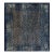 1920s Antique Square Blue Geometric Greek Key Chinese Baotou Wool Pile Rug For Sale