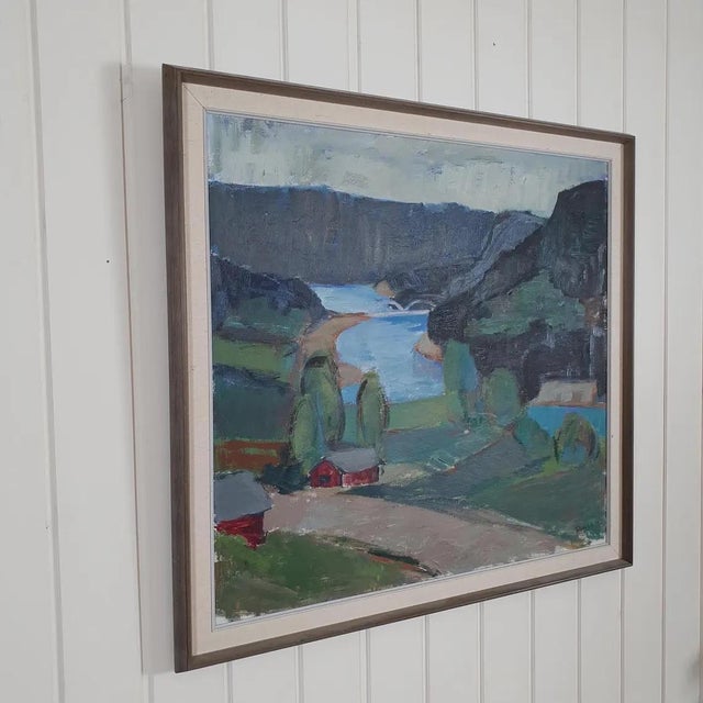 Rolf Wikström, Northern Valley Landscape, 1960s, Oil on Canvas, Framed For Sale - Image 6 of 18